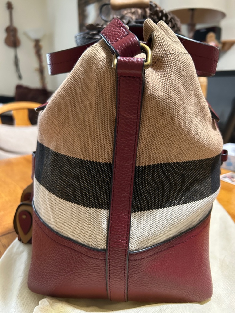 BURBERRY Drawstring Bucket Bag - Picture 4 of 11